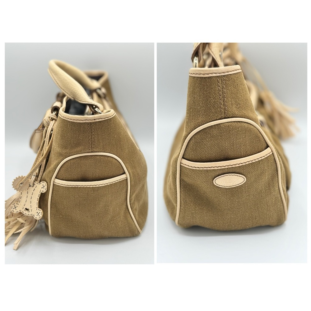 Celine Boogie Canvas Leather Handbag - Picture 2 of 14